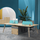 環保板材 實木桌腳 多功能 固定櫃 木製 辦公室 簡約 現代 辦公家具 辦公桌 組合 時尚 辦公 用品 家具 設計 職員枱 工作枱 服務 環保板材